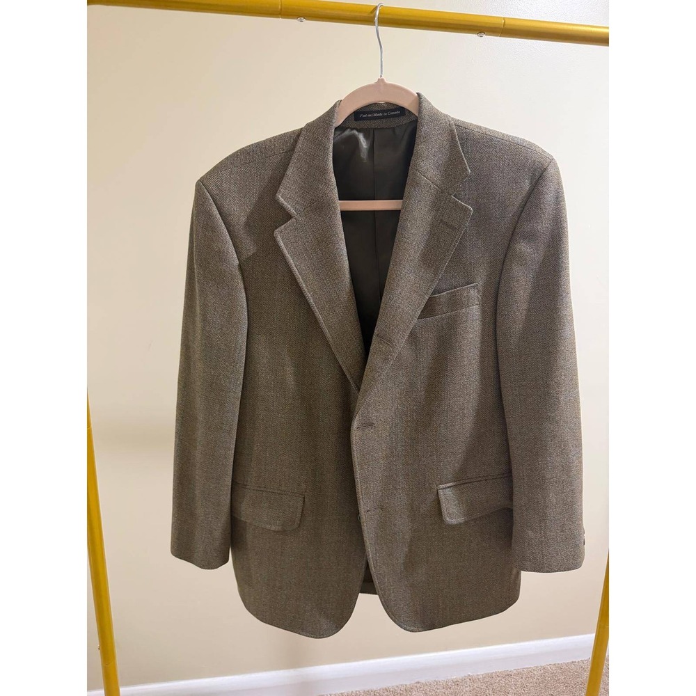 J. Press Mens 48S Plymouth Wool Blazer Sport Coat Olive Brown 40 Short